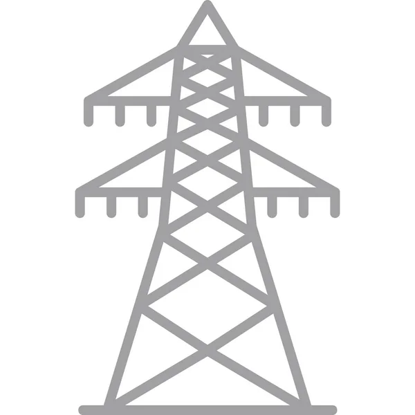 Σχέδιο Εικονογράφησης Διανυσματικών Διανυσμάτων Ηλεκτρικού Πύργου — Διανυσματικό Αρχείο