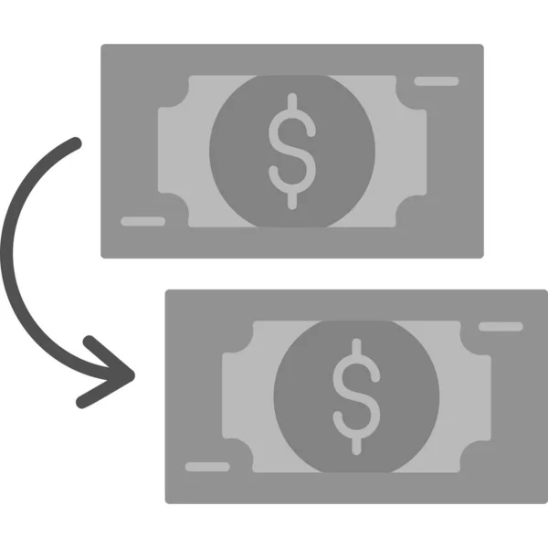 Cashback Dollar Pengar Enkel Webb Illustration — Stock vektor