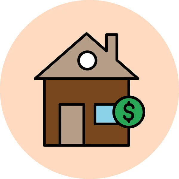 Habitação Ícone Fiscal Ilustração Vetorial — Vetor de Stock