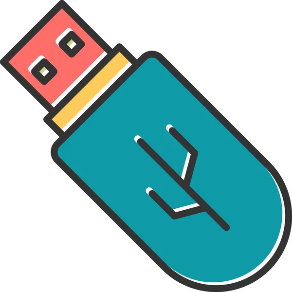 Usb Flash Drive Icon Vector Illustration — Stock Vector