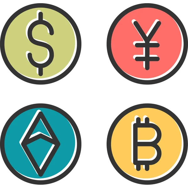Cryptocurrency Icon Vector Illustration — Stock Vector