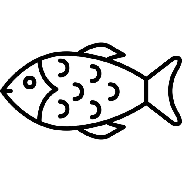 Fische Web Symbol Einfache Illustration — Stockvektor