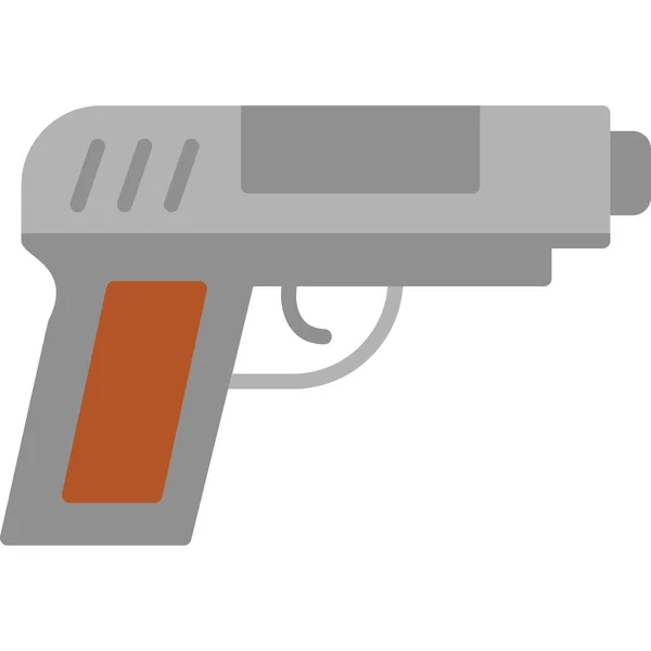 Pistola Icono Web Ilustración Simple — Vector de stock