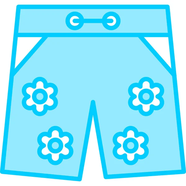 Pantaloncini Icona Web Semplice Illustrazione — Vettoriale Stock