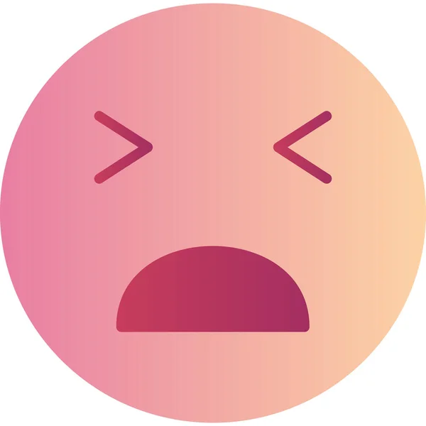 Émoji Visage Souffrance Dans Douleur Douleur Illustration — Image vectorielle