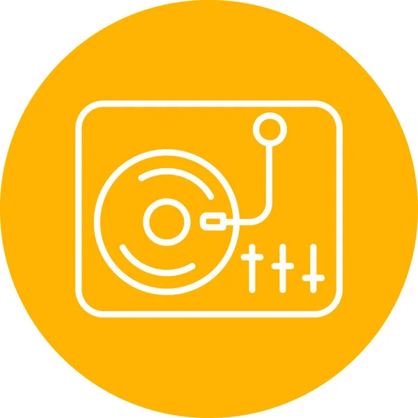 Müzik çalarının vinil Turntable resimleme simgesi 