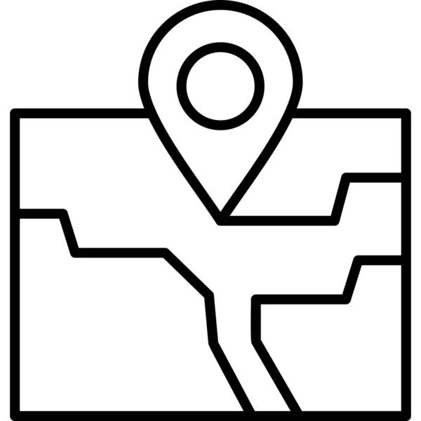 Navigation Location Pin Web Icon Simple Illustration — Archivo Imágenes Vectoriales