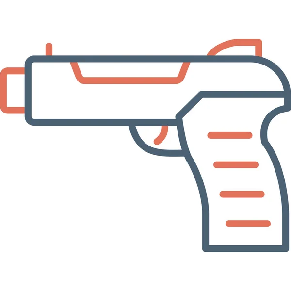 Pistole Pistole Symbol Web Einfache Symbol Illustration — Stockvektor