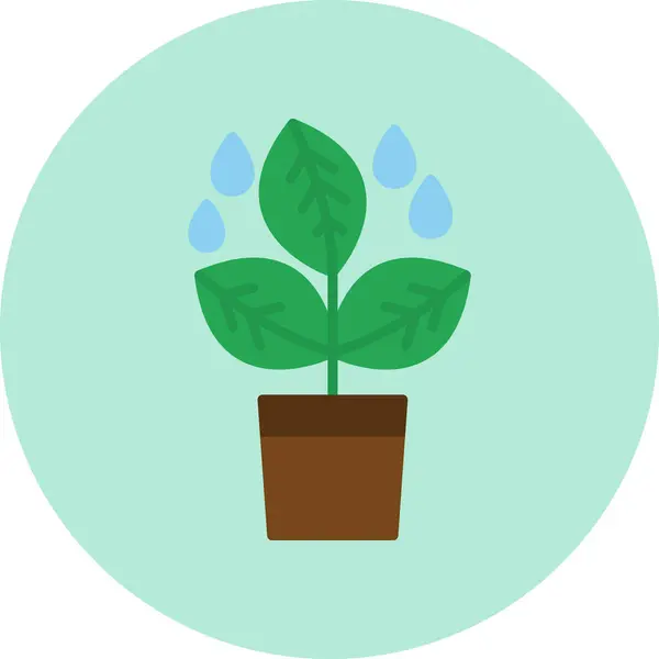 Planta Crescimento Simples Pote Ícone Web Ilustração Simples — Vetor de Stock