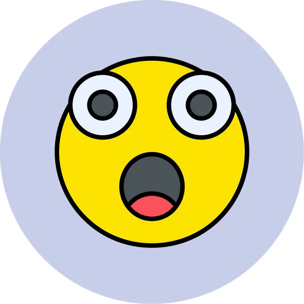 Emoji Stupito Icona Web Semplice Illustrazione — Vettoriale Stock