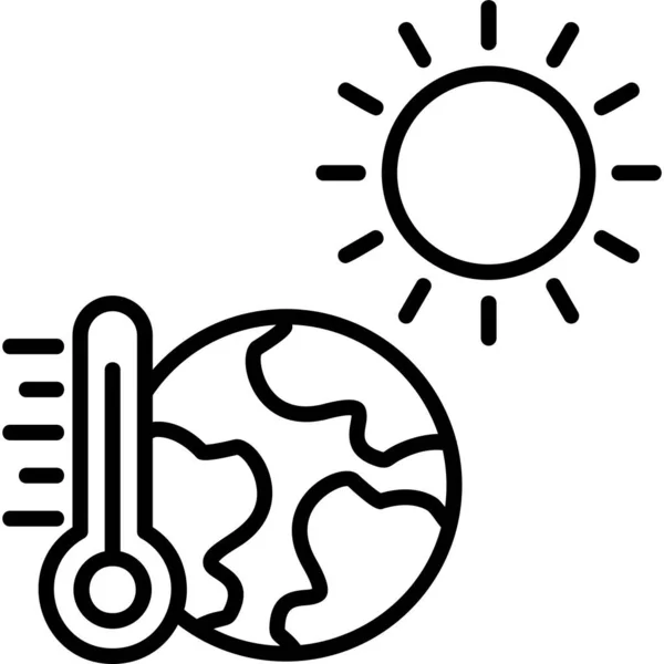 Clima Caliente Icono Moderno Ilustración Vectorial — Archivo Imágenes Vectoriales