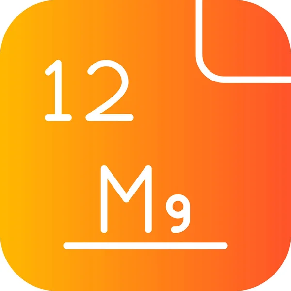 Magnesium Een Scheikundig Element Met Het Symbool Atoomnummer Het Een — Stockvector