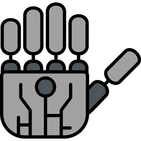 Ikona Robotycznej Ręki Ilustracja Wektora — Wektor stockowy