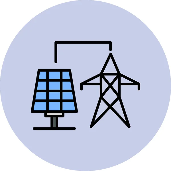 Icono Moderno Generación Energía Ilustración Vectorial — Archivo Imágenes Vectoriales