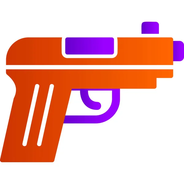 Pistola Pistola Icono Web Simple Icono Ilustración — Vector de stock