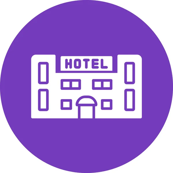 Hotel Modern Icon Vector Illustration — ストックベクタ