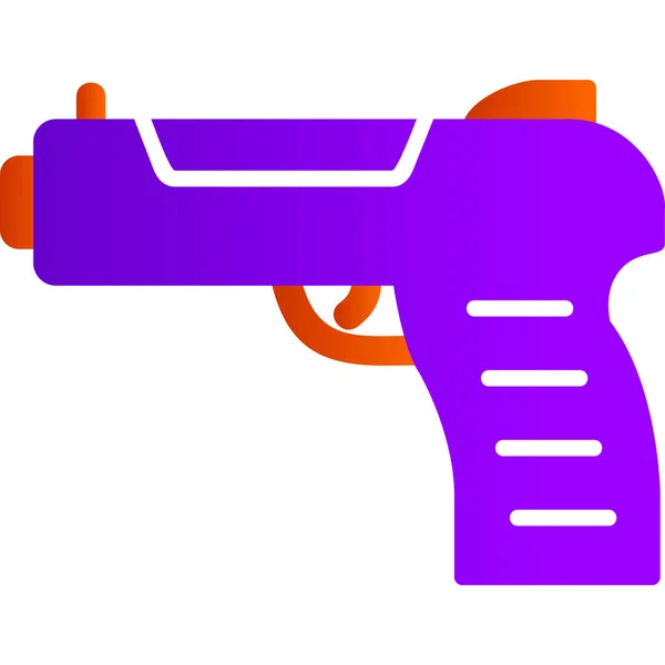 Pistola Ícone Arma Web Ícone Simples Ilustração —  Vetores de Stock