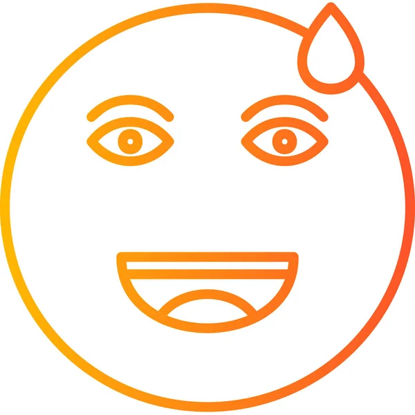 Rindo Emoji Rosto Web Simples Emoticon Illustation — Vetor de Stock