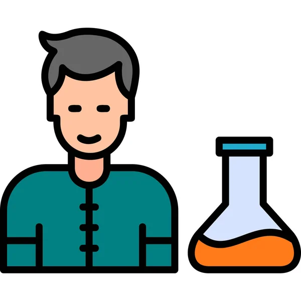 Scientist Simple Icon Vector Illustration — Stock Vector