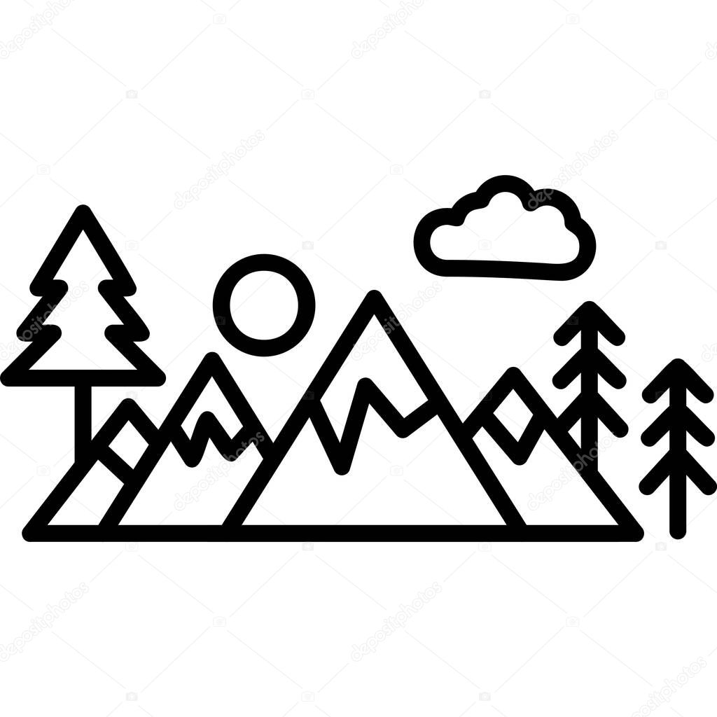 Landscape. web icon simple illustration