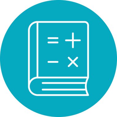Matematik kitabı simgesi, modern tasarım illüstrasyonu