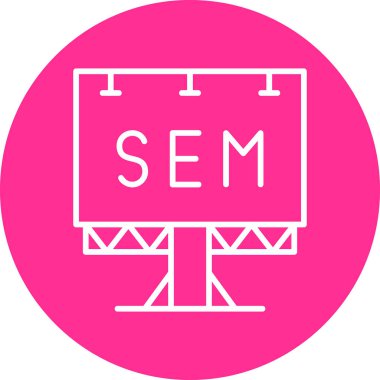 Reklam panosu. Web simgesi basit illüstrasyon