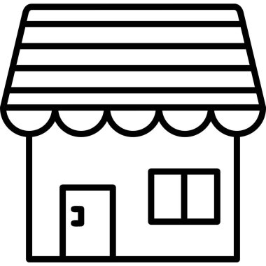 Dükkan. Web simgesi basit illüstrasyon