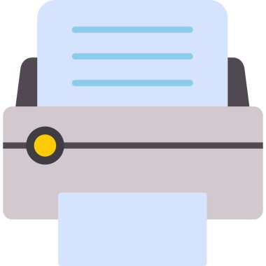 Yazıcı simgesi vektör illüstrasyonu