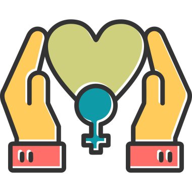 Güvenli Kadın ağ ikonu vektör illüstrasyonu