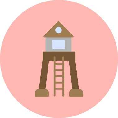 Askeri kule modern ikon vektör illüstrasyonu