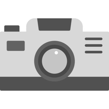 Fotoğraf Kamerası Simgesi. Vektör İllüstrasyonu