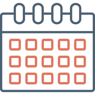 Takvim simgesi, vektör illüstrasyonu basit tasarım