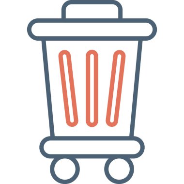 Trash bin icon, vector illustration simple design