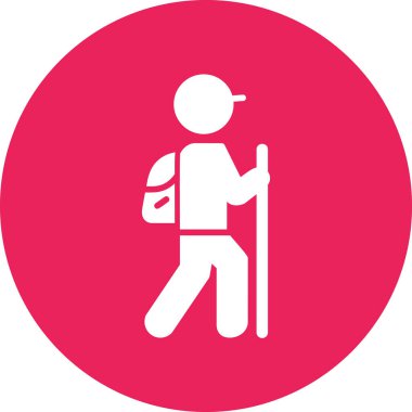 Modern yürüyüş simgesi, vektör illüstrasyonu 