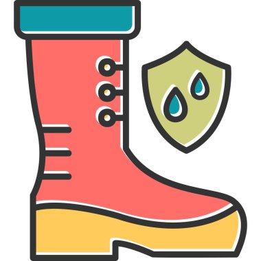 Su geçirmez ayakkabılar. Web simgesi basit tasarım