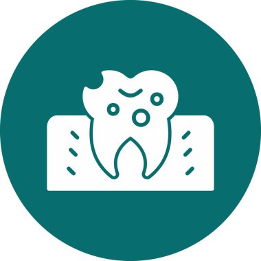 Diş simgesinin vektör illüstrasyonu