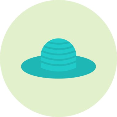 Güneş Şapkası. Web simgesi basit illüstrasyon