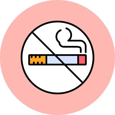 No smoking modern vector icon illustration