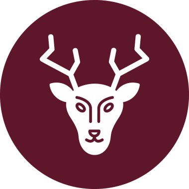 Geyik. Web simgesi basit illüstrasyon