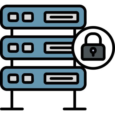 Sunucu. Web simgesi basit illüstrasyon