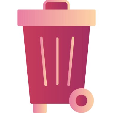 Çöp kutusu. Basit illüstrasyon