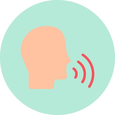 İnsan konuşması. Web simgesi basit illüstrasyon