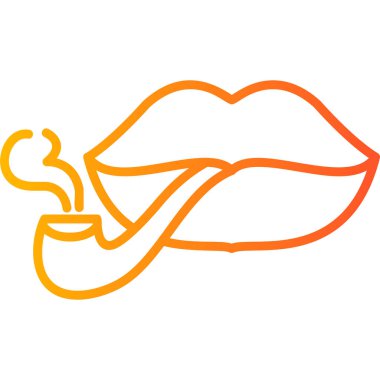 Sigara içiyor. Web simgesi basit tasarım