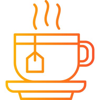 Çay Kupası satırı vektör simgesi