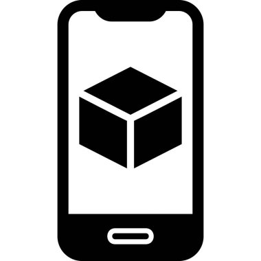 Geliştirilmiş gerçeklik simgesi, modern tasarım illüstrasyonu