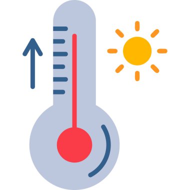 termometre simgesi vektör illüstrasyonu 
