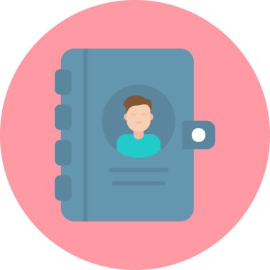 Address Book with Location pin. web icon simple illustration