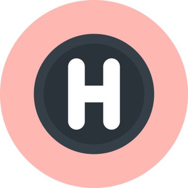 Heliport modern simge vektör illüstrasyonu