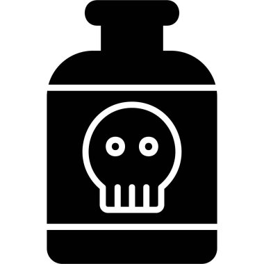 Toksin basit simgesi, vektör illüstrasyonu