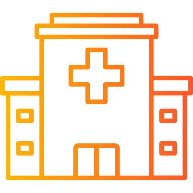 Hastane. Web simgesi basit tasarım